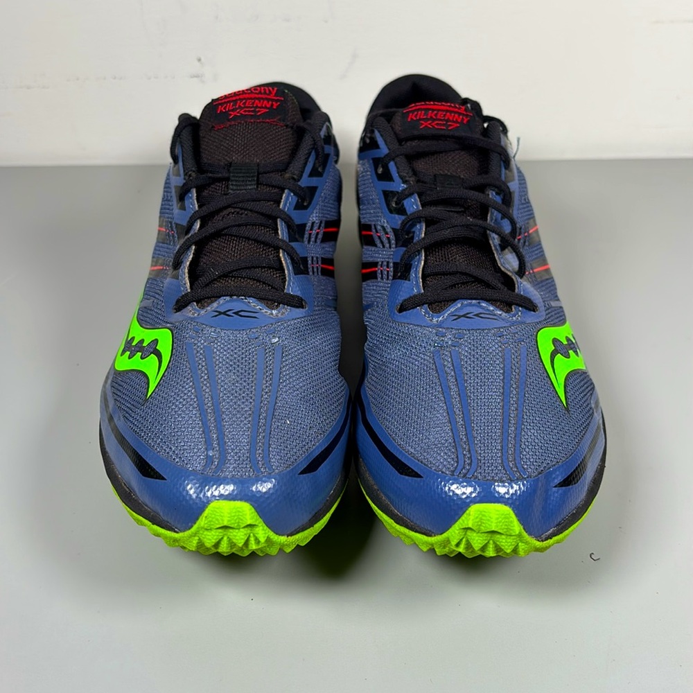 Saucony Blue and Green Kilkenny XC7 Spikes Track Running Shoes Men’s 10.5